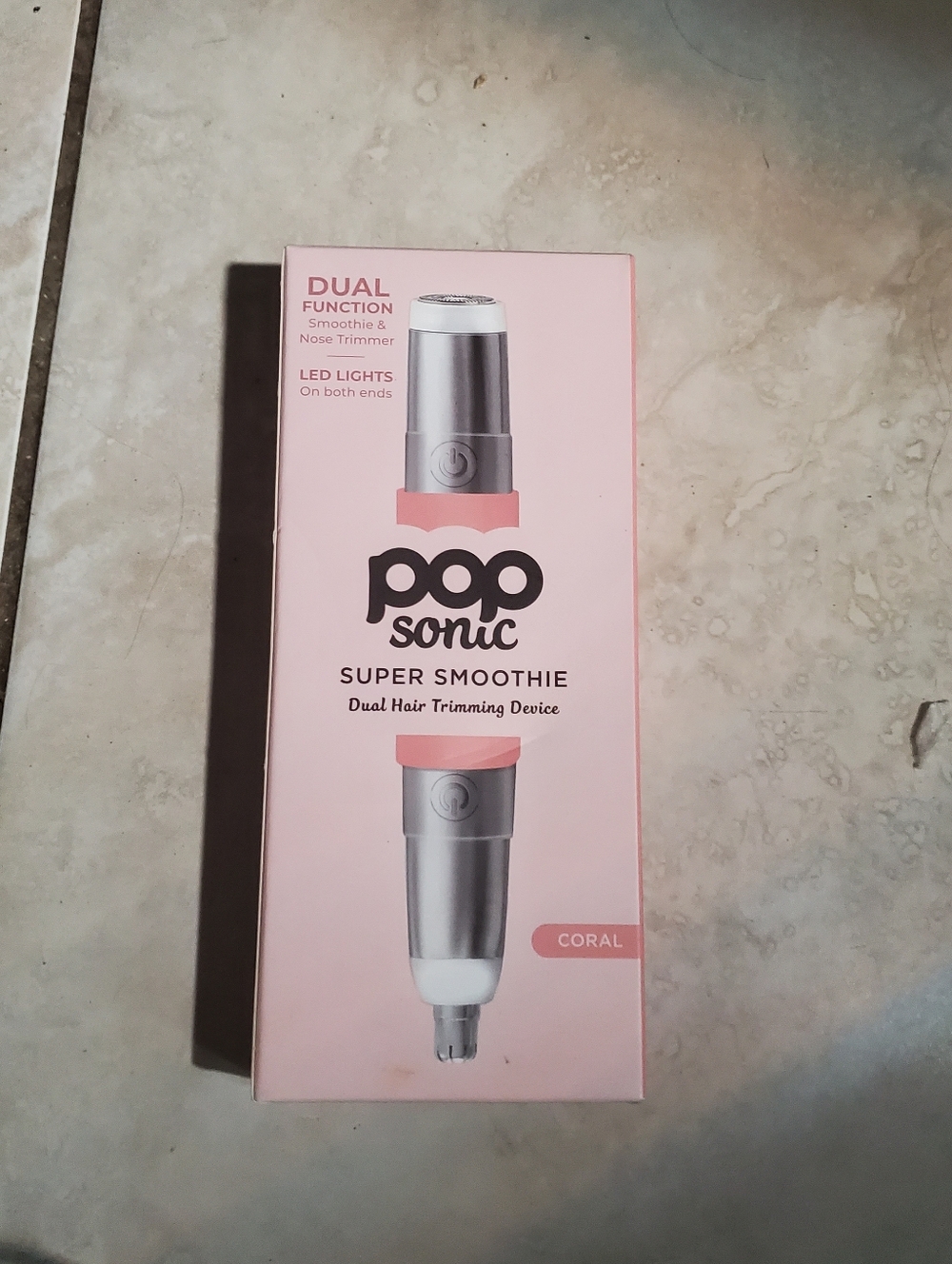 NWT PopSonic Super Smoothie Dual Hair Trimmer - Coral Pink